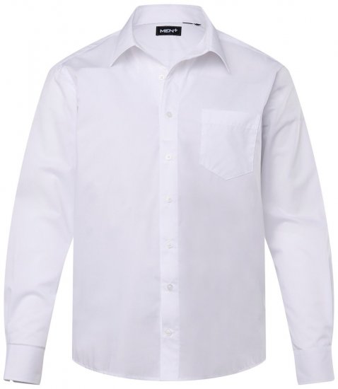 Men+ 757 Business košile s dlouhým rukávem s otevřeným límcem Bílá - Košile - Košile 2XL-10XL