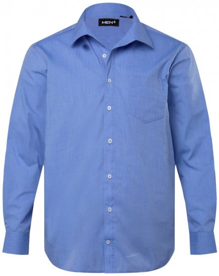 Men+ 757 Business košile s dlouhým rukávem s otevřeným límcem Světle modrá - Košile - Košile 2XL-10XL