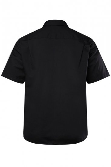 Men+ 758 Business košile s krátkým rukávem s otevřeným límcem Černá - Košile - Košile 2XL-10XL
