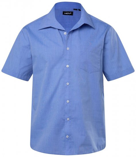 Men+ 758 Business košile s krátkým rukávem s otevřeným límcem Světle modrá - Košile - Košile 2XL-10XL