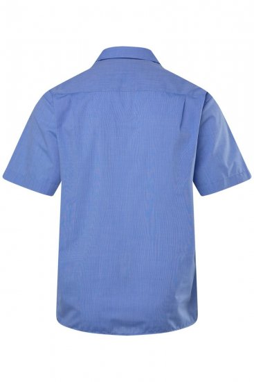 Men+ 758 Business košile s krátkým rukávem s otevřeným límcem Světle modrá - Košile - Košile 2XL-10XL