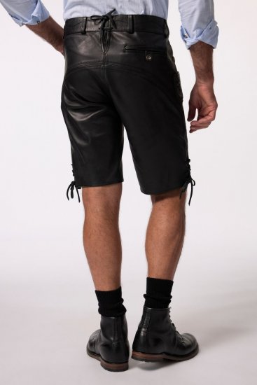 JP1880 831257 Kožené šortky z nappy Černá - Šortky - Šortky Nadměrné Velikosti W40-W60