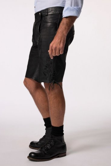 JP1880 831257 Kožené šortky z nappy Černá - Šortky - Šortky Nadměrné Velikosti W40-W60