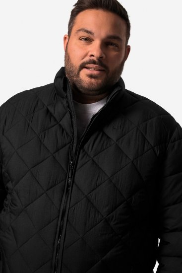 Men+ 494 Prošívaná bunda se stojáčkem Černá - Bundy - Bundy Nadměrné Velikosti - 2XL-8XL
