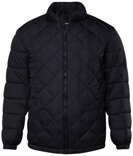 Men+ 494 Prošívaná bunda se stojáčkem Tmavě modrá - Bundy - Bundy Nadměrné Velikosti - 2XL-8XL