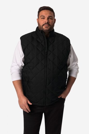 Men+ 578 Vesta prošívaná se stojáčkem Černá - Bundy - Bundy Nadměrné Velikosti - 2XL-8XL