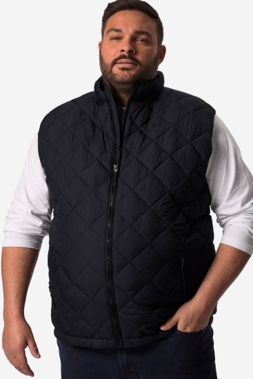 Men+ 578 Vesta prošívaná se stojáčkem Tmavě modrá - Bundy - Bundy Nadměrné Velikosti - 2XL-8XL