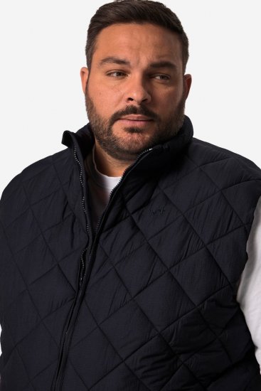 Men+ 578 Vesta prošívaná se stojáčkem Tmavě modrá - Bundy - Bundy Nadměrné Velikosti - 2XL-8XL