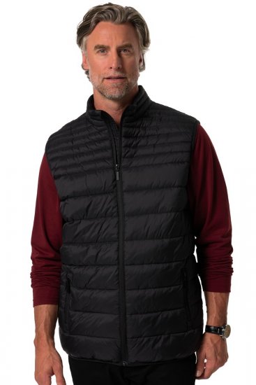 Boston Park 583 Vesta prošívaná se stojáčkem Černá - Bundy - Bundy Nadměrné Velikosti - 2XL-8XL