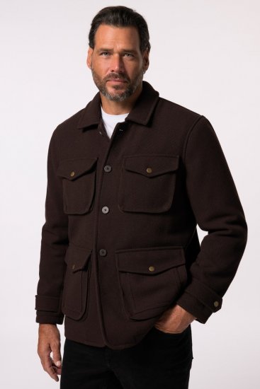 JP1880 Field Jacket Dark Brown - Bundy - Bundy Nadměrné Velikosti - 2XL-8XL