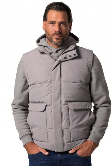 JP1880 831639 Vesta prošívaná z recyklovaného polyesteru Tmavě šedá - Bundy - Bundy Nadměrné Velikosti - 2XL-8XL