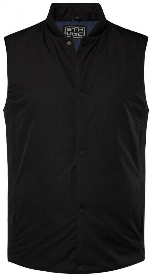 STHUGE 831824 Vesta prošívaná z recyklovaného materiálu Černá - Bundy - Bundy Nadměrné Velikosti - 2XL-8XL