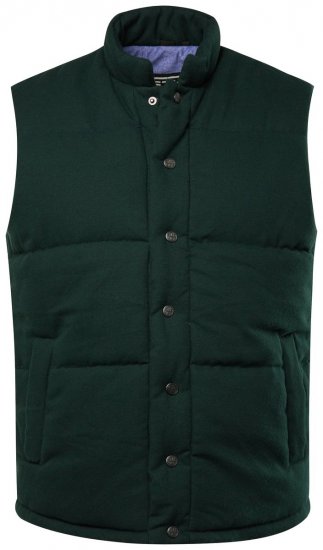 STHUGE 831896 Prošívaná flanelová vesta Tmavě zelená - Bundy - Bundy Nadměrné Velikosti - 2XL-8XL