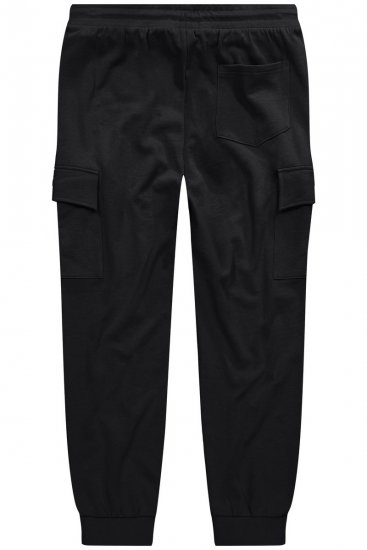 Men+ 113 Tepláky s cargo kapsami Černá - Tepláky & kraťasy - Tepláky a Teplákové Kraťasy 2XL-12XL