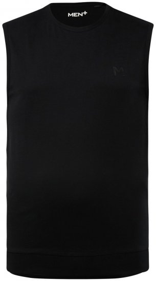 Men+ 248 Tričko bez rukávů bellyfit Černá - Trička - Trička nadměrné velikosti - 2XL-14XL