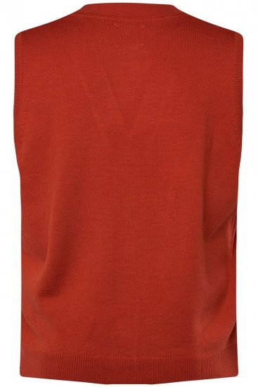 Boston Park 948 Pletená vesta s véčkovým výstřihem Terakota - Obleky - Obleky 2XL-8XL