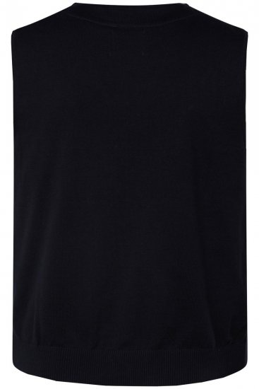Boston Park 952 Manšestrová vesta s pleteným zadním dílem Tmavě modrá - Obleky - Obleky 2XL-8XL