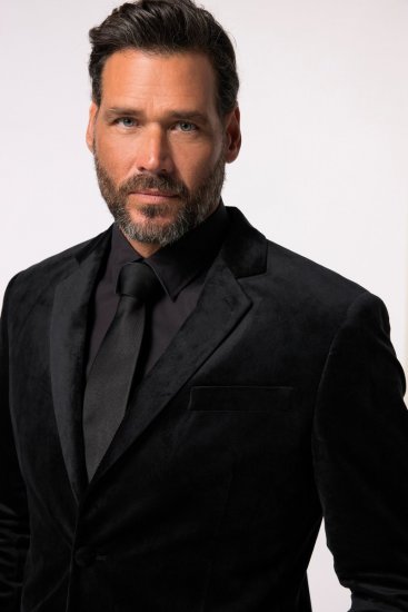 JP1880 Jacket Velvet Business Smoking Black - Obleky - Obleky 2XL-8XL