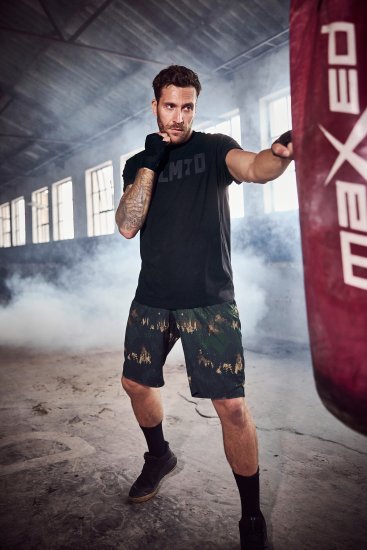 JP1880 Jay-Pi Bermuda QuickDry Mesh Fitness Shorts Khaki - Sportovní oblečení - Sportovní Oblečení 2XL-10XL