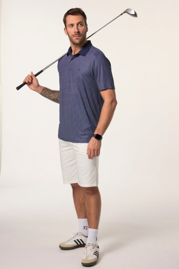 JP1880 Jay-Pi QuickDry Small Print Golf Polo Shirt Navy Blue - Polokošile - Polokošile 2XL-8XL - Trička s límečkem 2XL-8XL