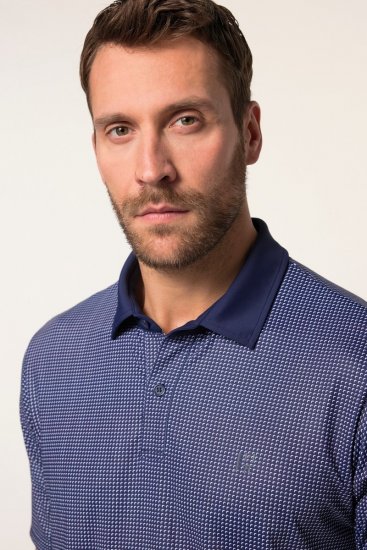 JP1880 Jay-Pi QuickDry Small Print Golf Polo Shirt Navy Blue - Polokošile - Polokošile 2XL-8XL - Trička s límečkem 2XL-8XL