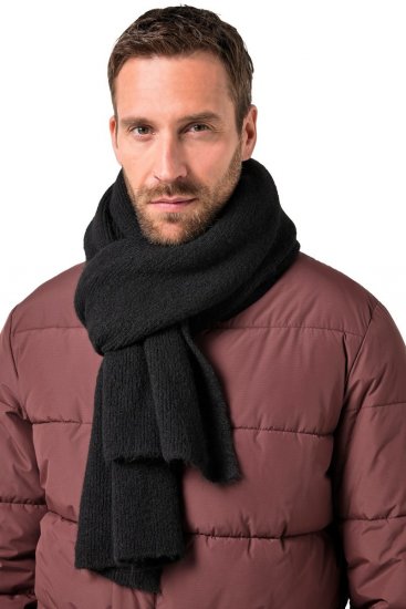 JP1880 834031 Pletená šála Černá - Šály - 