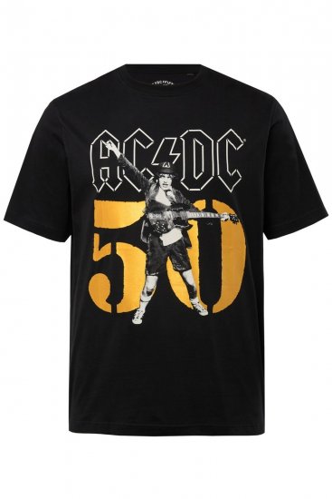 JP1880 AC/DC Graphic Band T-Shirt Black - Trička - Trička nadměrné velikosti - 2XL-14XL
