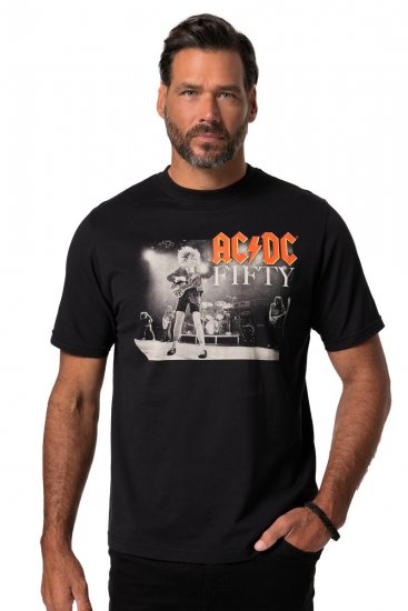 JP1880 AC/DC 50th Anniversary Band Photo T-Shirt Black - Trička - Trička nadměrné velikosti - 2XL-14XL