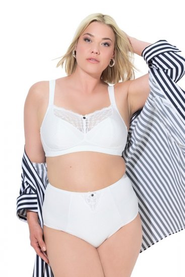 Ulla Popken 834307 Stahovací kalhotky s krajkou Smetanová - Stahovací prádlo - 