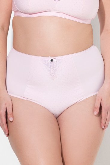 Ulla Popken 834307 Stahovací kalhotky s krajkou Růžová - Stahovací prádlo - 