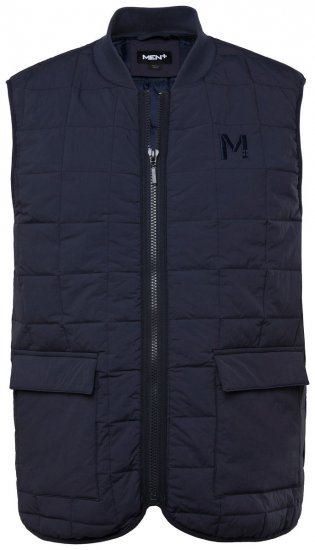 Men+ 464 Vesta prošívaná s college límcem Tmavě modrá - Bundy - Bundy Nadměrné Velikosti - 2XL-8XL