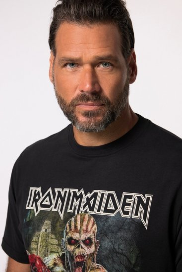 JP1880 Iron Maiden Eddie Attack Band T-Shirt Black - Trička - Trička nadměrné velikosti - 2XL-14XL