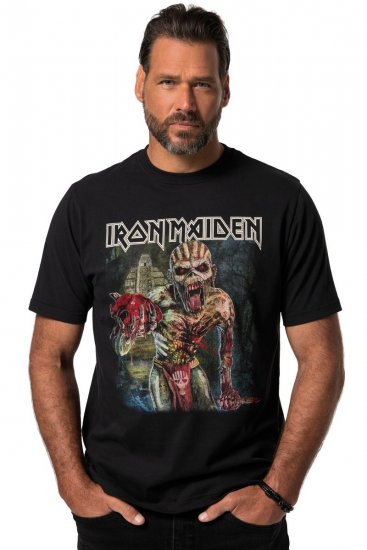 JP1880 Iron Maiden Eddie Attack Band T-Shirt Black - Trička - Trička nadměrné velikosti - 2XL-14XL