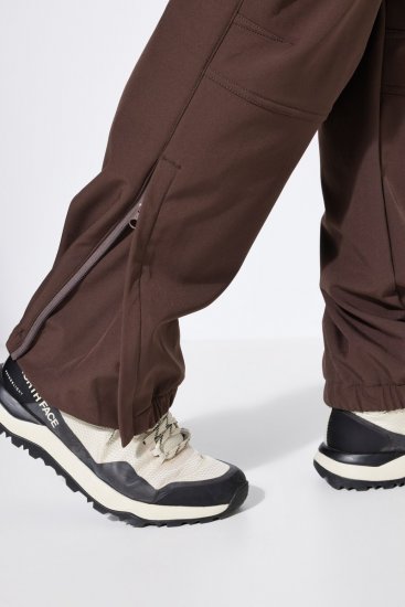 Ulla Popken 834662 Softshellové kalhoty s fleecovou podšívkou Taupe - Outdoorové oblečení - 