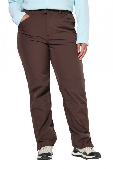 Ulla Popken 834662 Softshellové kalhoty s fleecovou podšívkou Taupe - Outdoorové oblečení - 