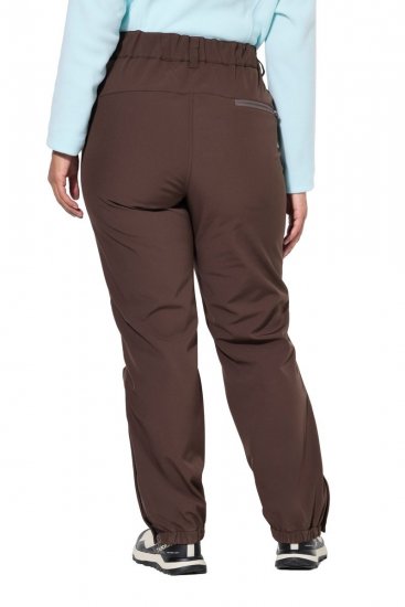 Ulla Popken 834662 Softshellové kalhoty s fleecovou podšívkou Taupe - Outdoorové oblečení - 