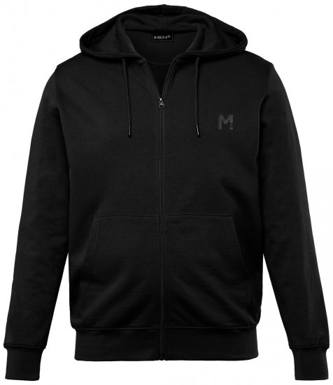 Men+ 851 Mikina s kapucí na zip Černá - Mikiny & mikiny s kapucí - Mikiny & Mikiny s kapucí 2XL-12XL