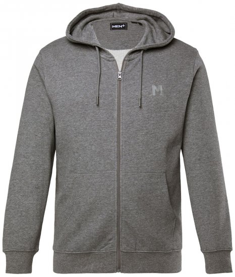 Men+ 851 Mikina s kapucí na zip Šedý melír - Mikiny & mikiny s kapucí - Mikiny & Mikiny s kapucí 2XL-12XL