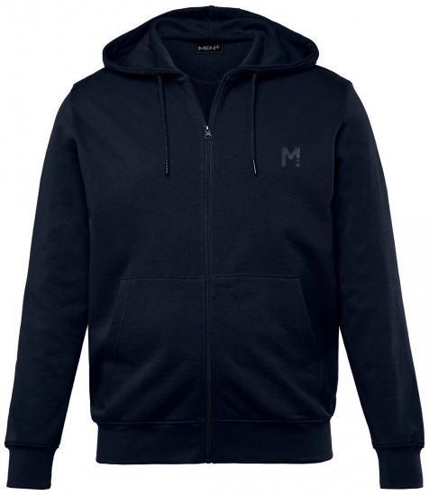 Men+ 851 Mikina s kapucí na zip Tmavě modrá - Mikiny & mikiny s kapucí - Mikiny & Mikiny s kapucí 2XL-12XL