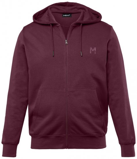 Men+ 851 Mikina s kapucí na zip Švestková - Mikiny & mikiny s kapucí - Mikiny & Mikiny s kapucí 2XL-12XL