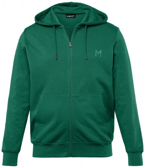 Men+ 851 Mikina s kapucí na zip Zelená - Mikiny & mikiny s kapucí - Mikiny & Mikiny s kapucí 2XL-12XL