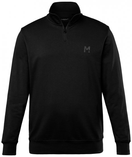 Men+ 856 Mikina s krátkým zipem Černá - Mikiny & mikiny s kapucí - Mikiny & Mikiny s kapucí 2XL-12XL