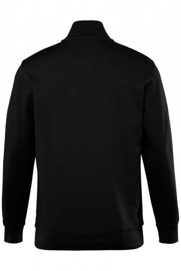 Men+ 856 Mikina s krátkým zipem Černá - Mikiny & mikiny s kapucí - Mikiny & Mikiny s kapucí 2XL-12XL