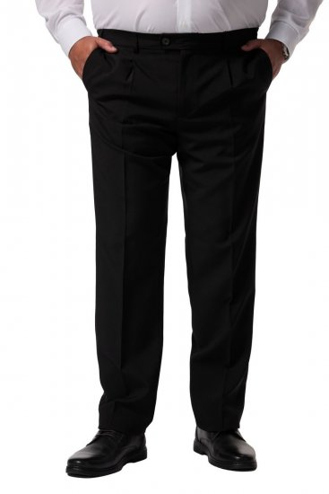 Men+ 066 Porto Kalhoty k obleku bellyfit Černá - Obleky - Obleky 2XL-8XL