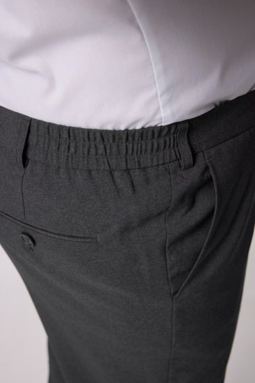 Men+ 066 Porto Kalhoty k obleku bellyfit Šedá - Obleky - Obleky 2XL-8XL