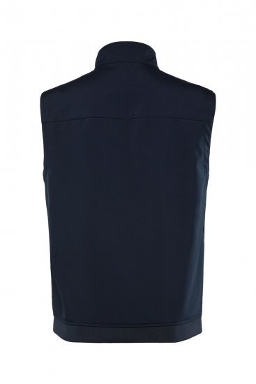 Men+ 414 Softshellová vesta se stojáčkem Tmavě modrá - Bundy - Bundy Nadměrné Velikosti - 2XL-8XL