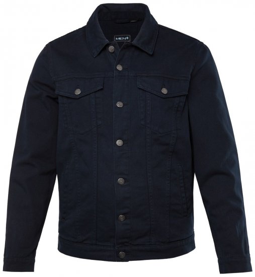 Men+ 446 Džínová bunda s náprsními kapsami Tmavě modrá - Bundy - Bundy Nadměrné Velikosti - 2XL-8XL