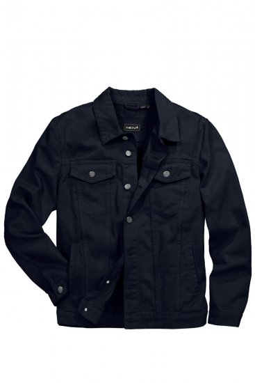 Men+ 446 Džínová bunda s náprsními kapsami Tmavě modrá - Bundy - Bundy Nadměrné Velikosti - 2XL-8XL