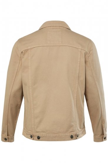 Men+ 446 Džínová bunda s náprsními kapsami Písková - Bundy - Bundy Nadměrné Velikosti - 2XL-8XL