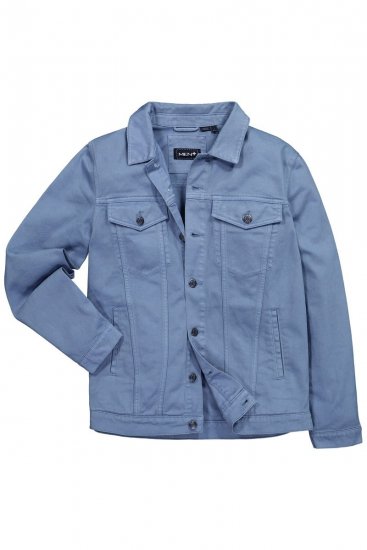 Men+ 446 Džínová bunda s náprsními kapsami Denimová modrá - Bundy - Bundy Nadměrné Velikosti - 2XL-8XL